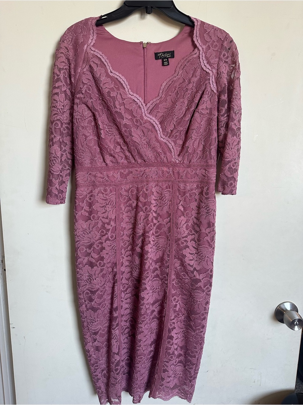 Thalia Sodi Mauve Lace Midi Dress